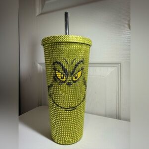 Green Rhinestone Grinch Tumbler